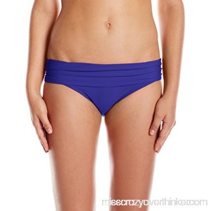 Athena Women's Lani Banded Swimsuit Bikini Bottom Cabana Solids Indigo B07Q6GYVW6